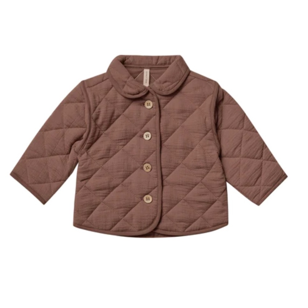 Quincy Mae Quilted Jacket, Size- 4-5 years, Color: Pecan